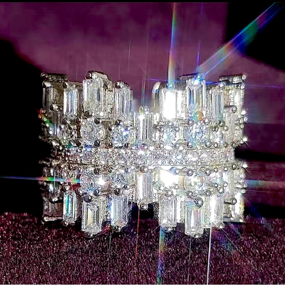 CZ Wide Wedding Band Type Ring